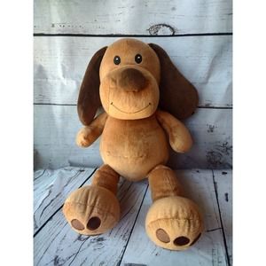Brown Puppy Dog Stuffed Animal Plush 16 Inch Soft Eyes